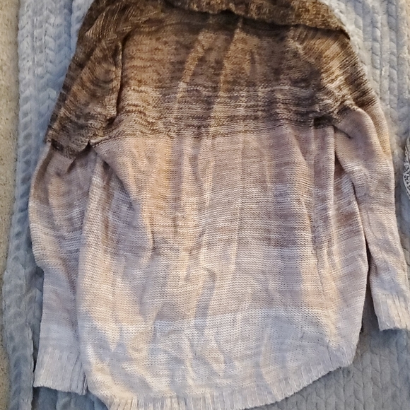 Jason maxwell cardigan sweater brown and cream - Picture 2 of 4